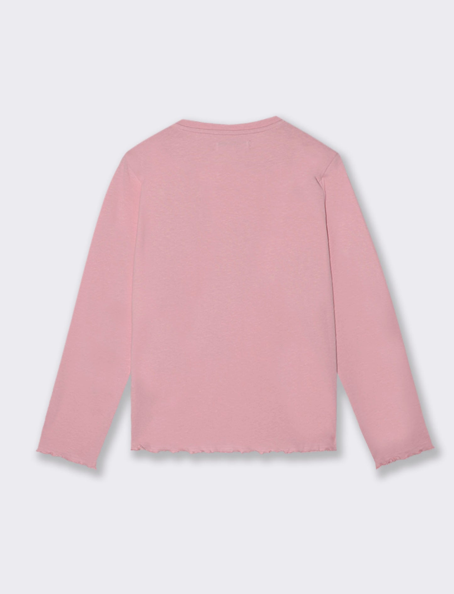 T-shirt orlo ondulato - Rosa