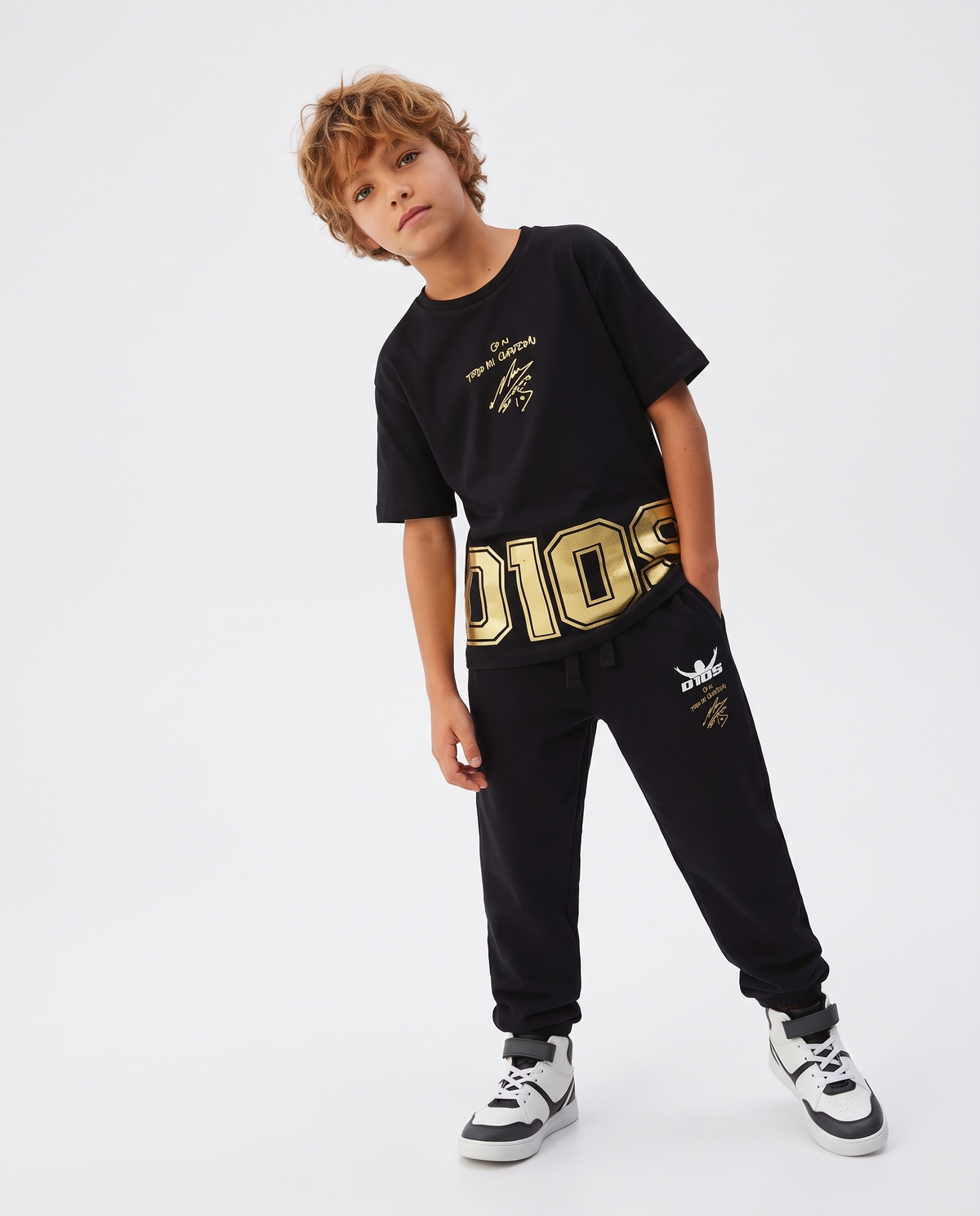 D10S Cotton Jersey T-Shirt - Black