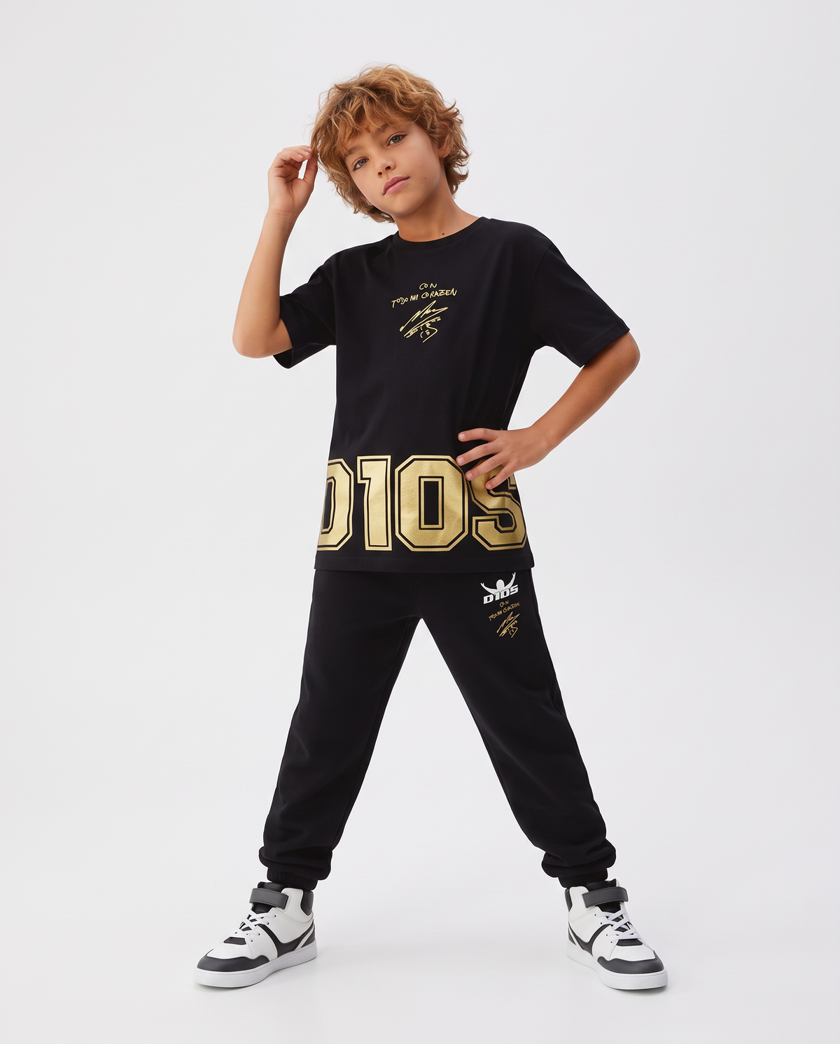 D10S Cotton Jersey T-Shirt - Black