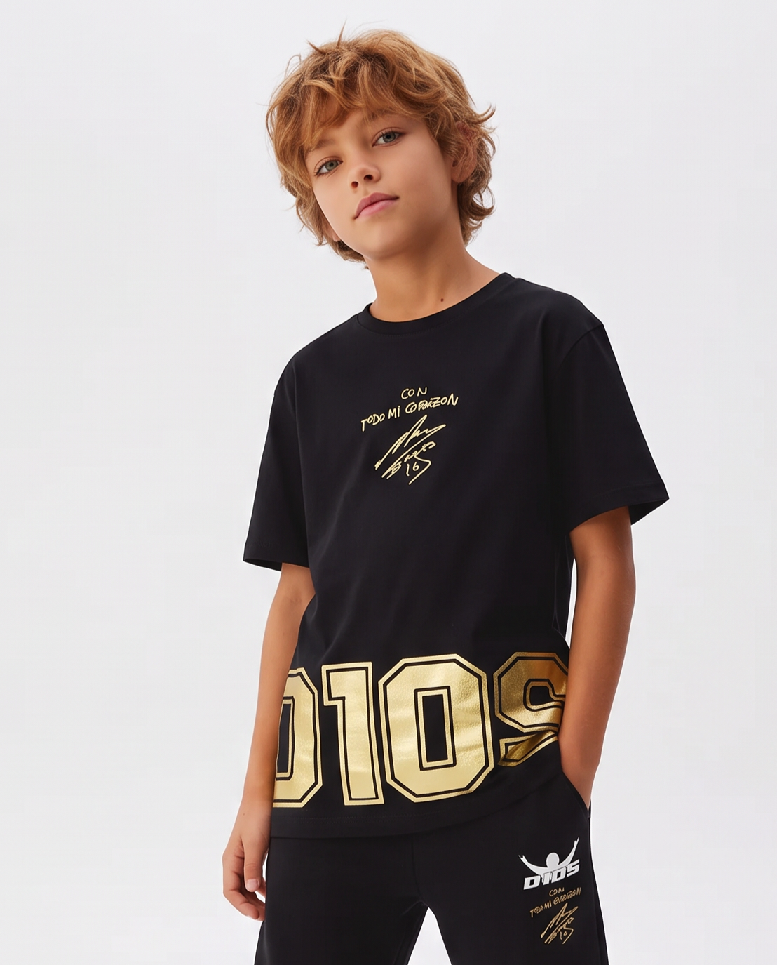 D10S Cotton Jersey T-Shirt - Black