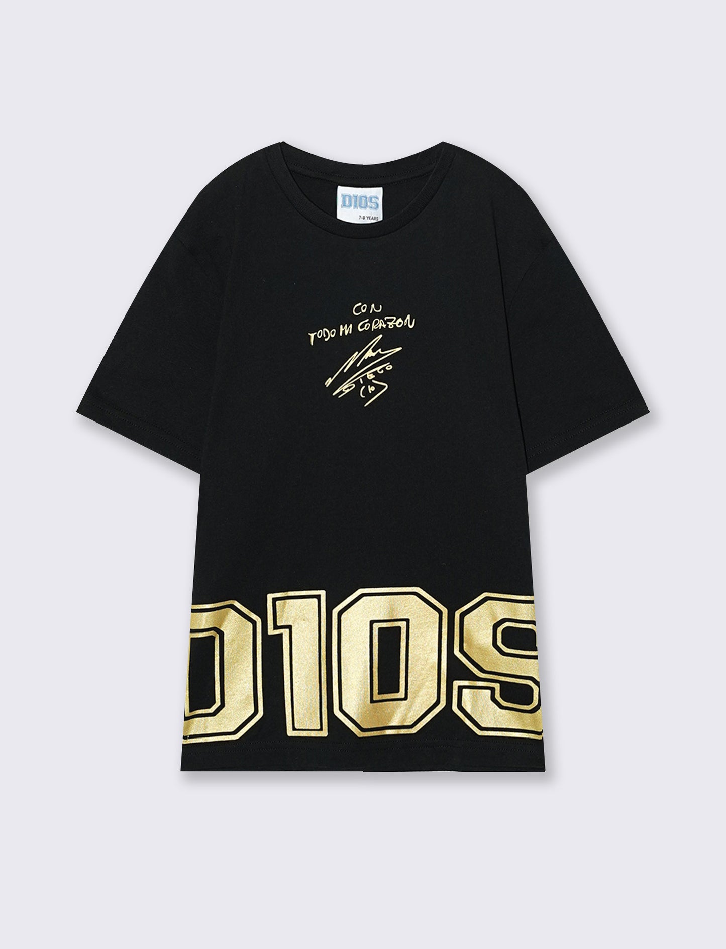 T-shirt D10S in jersey di cotone - Nero