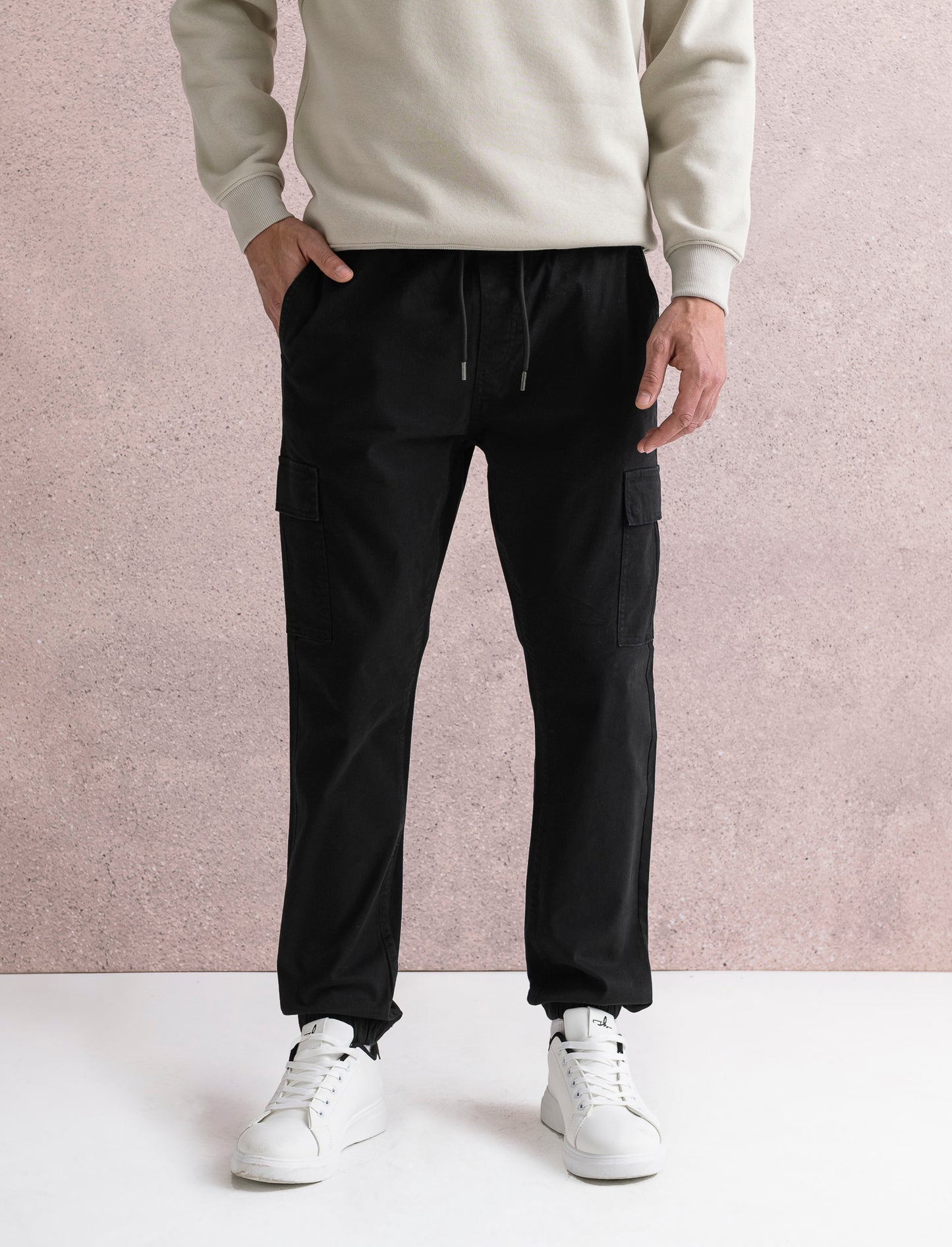 PANTALONI CARGO FIT - Nero