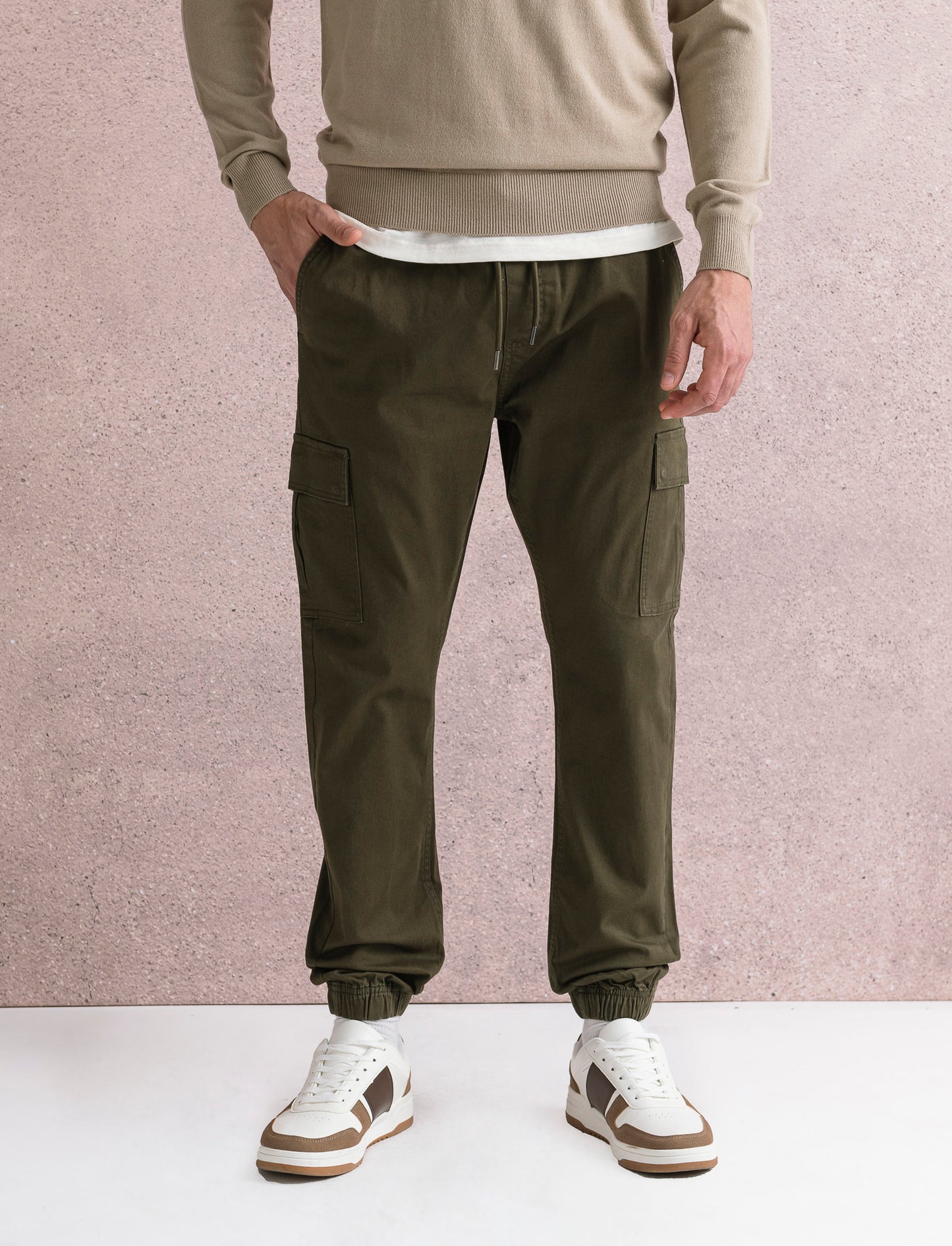 PANTALONI CARGO FIT - Verde militare