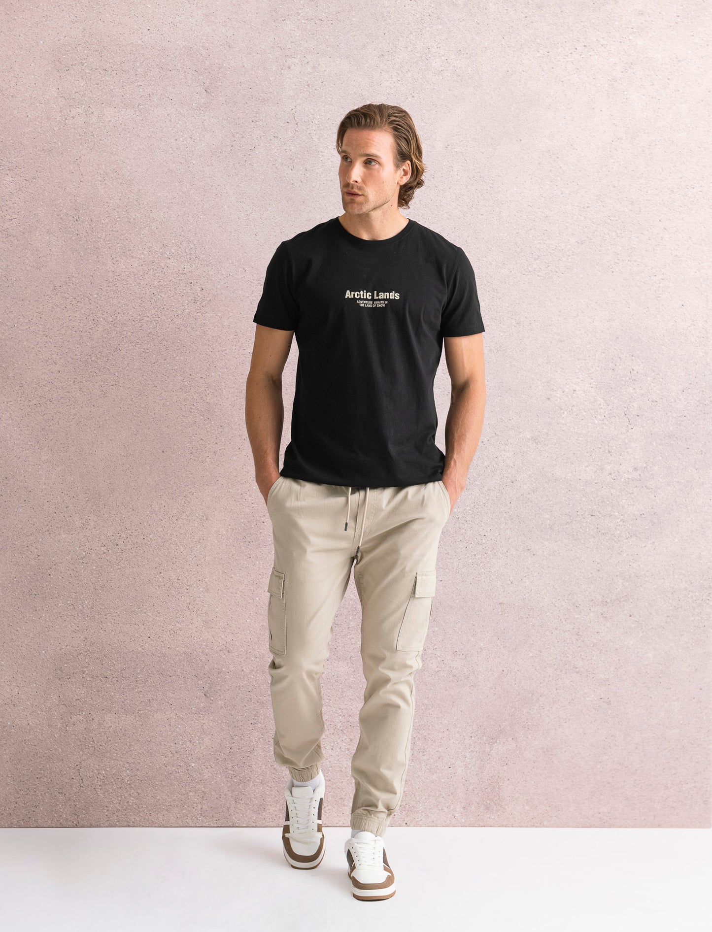 PANTALONI CARGO FIT - Beige