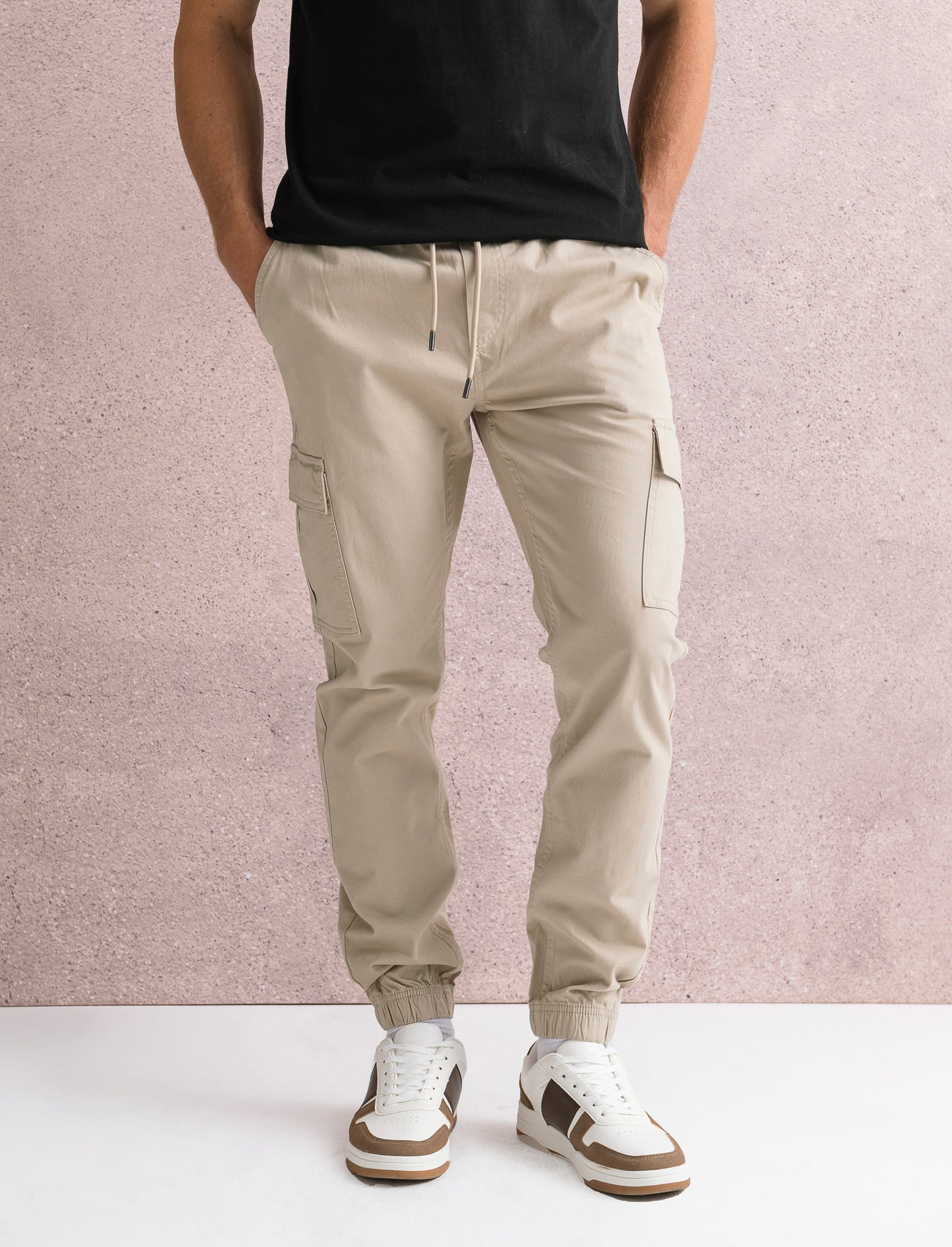 PANTALONI CARGO FIT - Beige