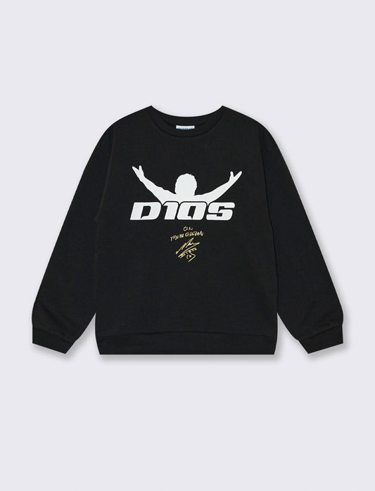 Crewneck sweatshirt with D10S print - Black