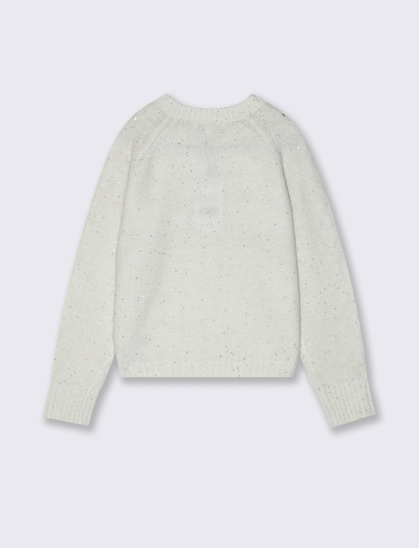 Maglia con micropaillettes - Bianco sporco