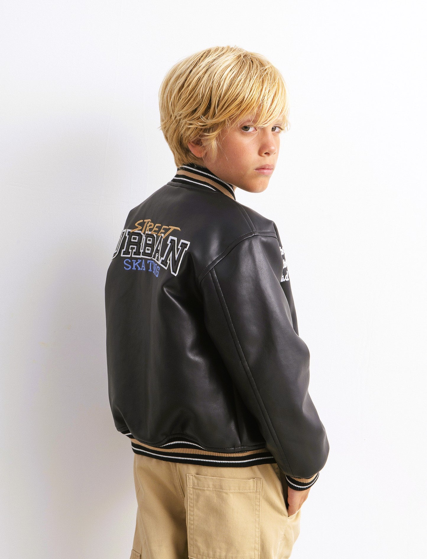 Giacca stile Varsity - Nero