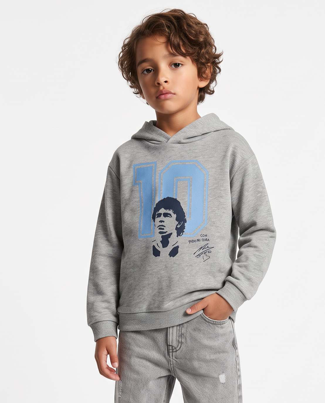 Crewneck sweatshirt with D10S print - Grey