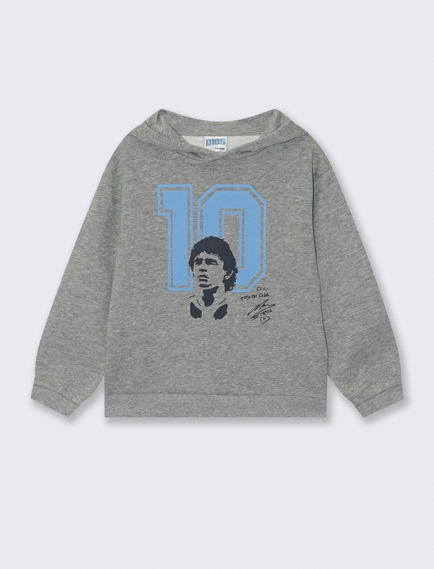 Felpa girocollo con stampa D10S - Grigio mel.