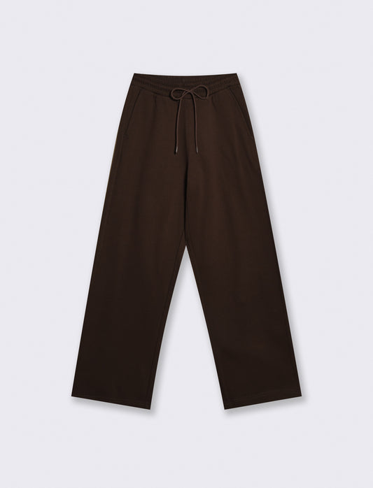 Wide leg fitness pants for your style - Brown