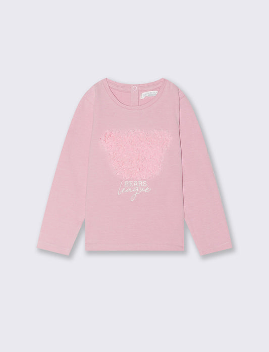 Maglietta con orsetto - Rosa