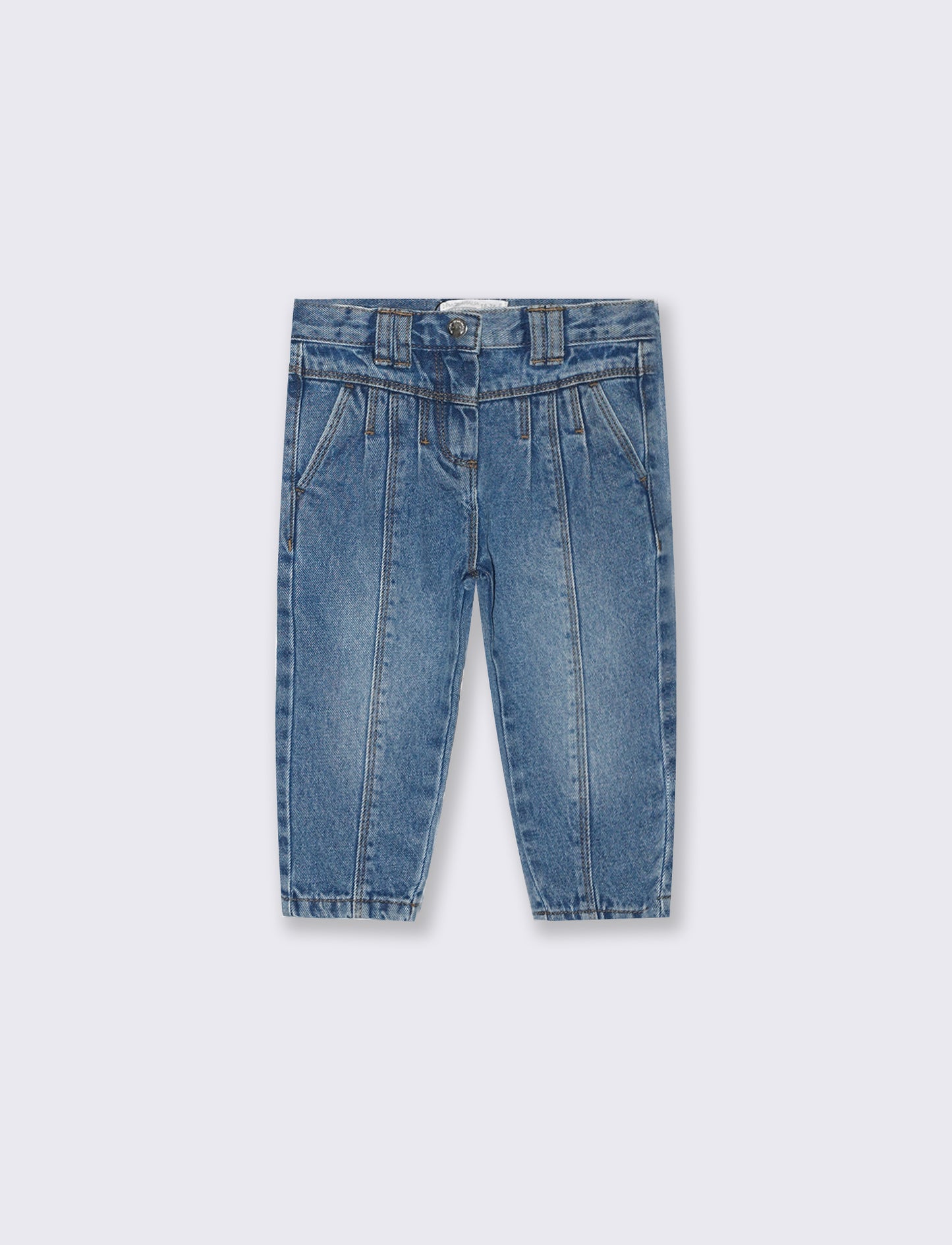 Jeans con impunture e riprese - Denim