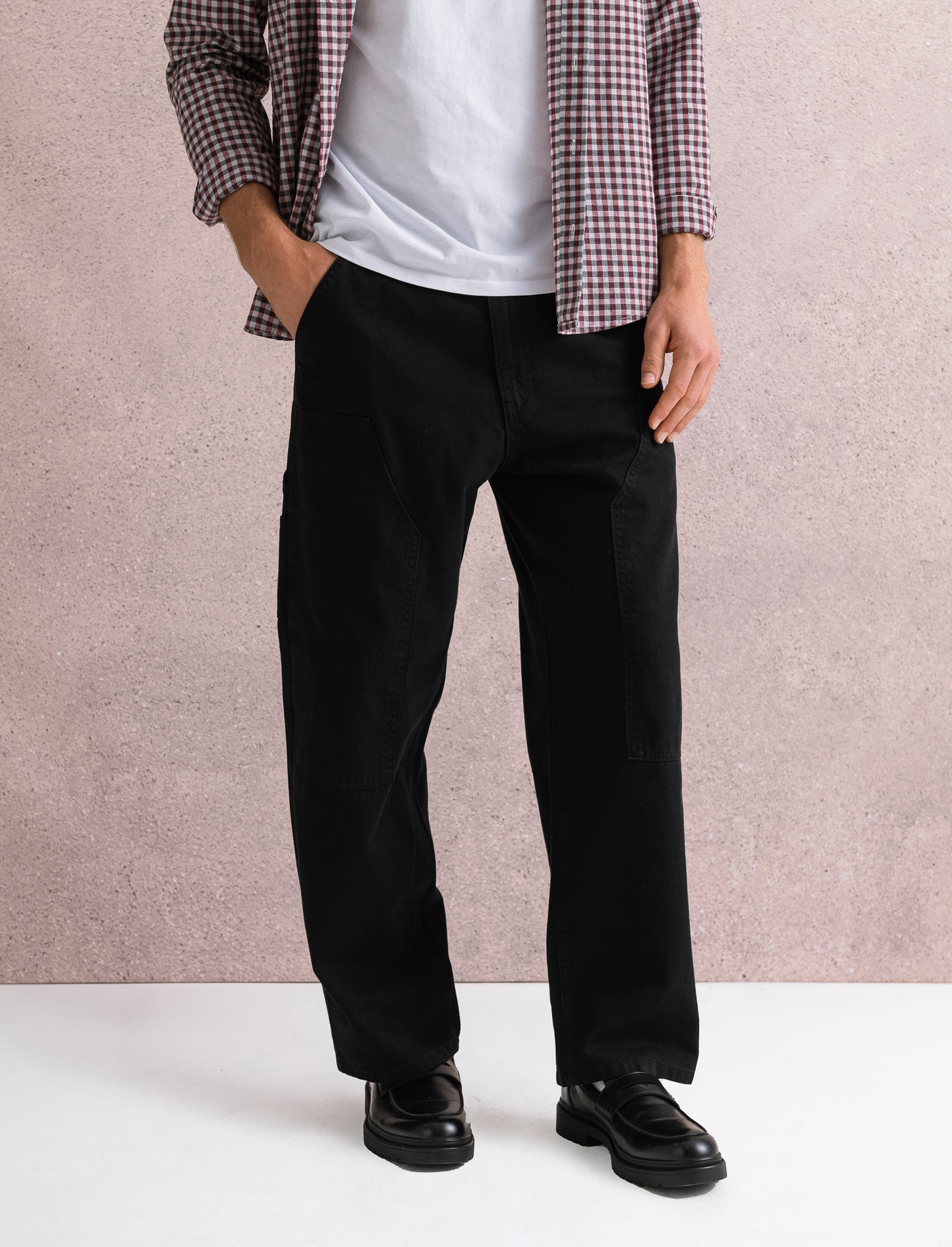 PANTALONE DENIM CARPENTER BAGGY FIT - Nero