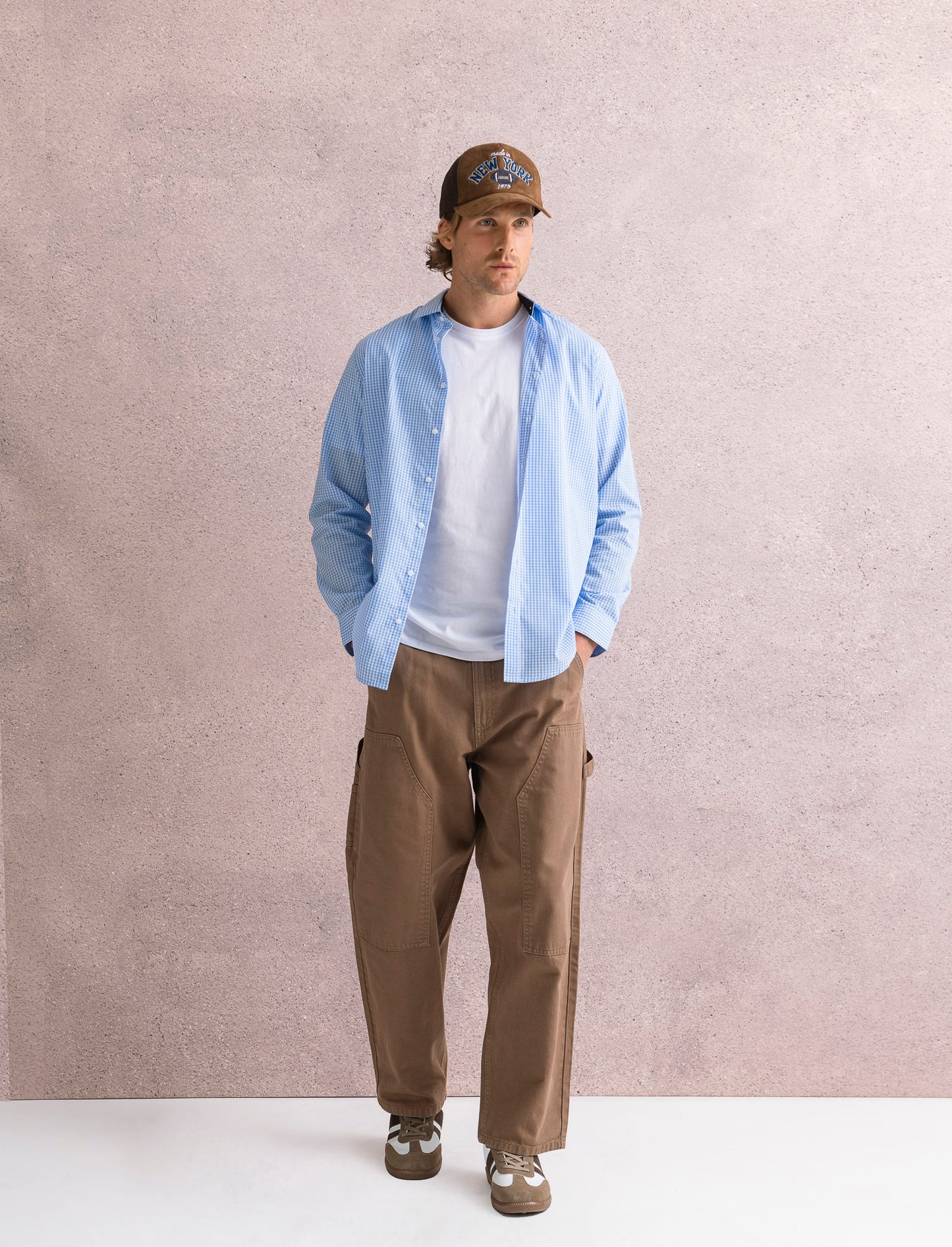 PANTALONE DENIM CARPENTER BAGGY FIT - Grigio fango
