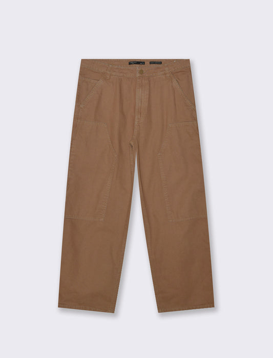 PANTALONE DENIM CARPENTER BAGGY FIT - Grigio fango