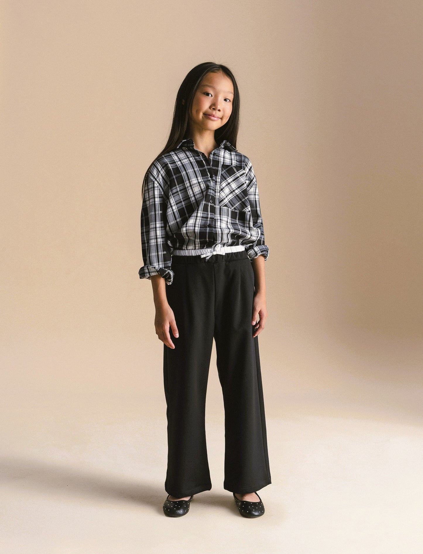 Pantalone gamba ampia - Nero