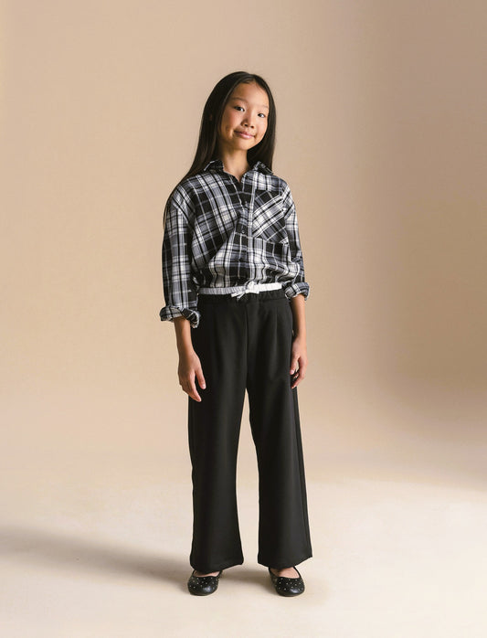 Pantalone gamba ampia - Nero