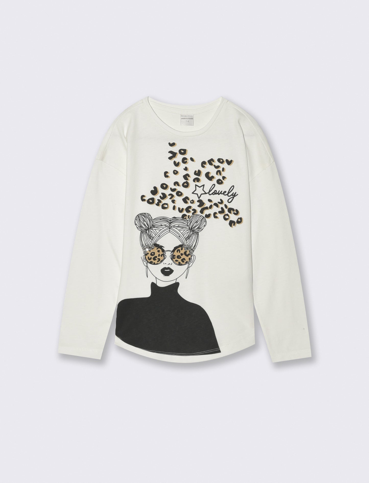 T-shirt maniche lunghe - Bianco sporco
