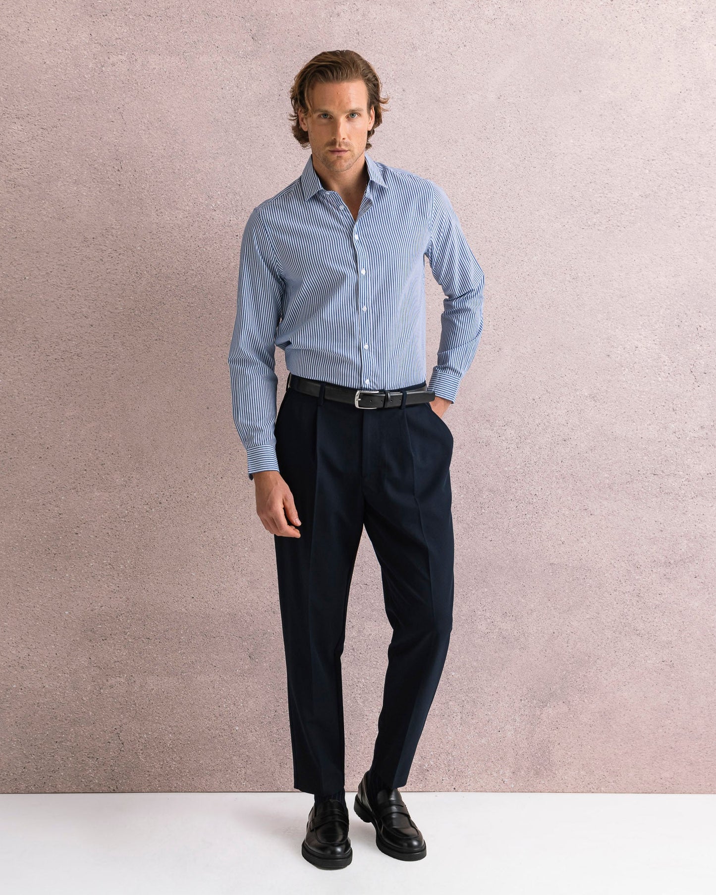 PANTALONI CHINO RELAXED EASY PANT - Blu