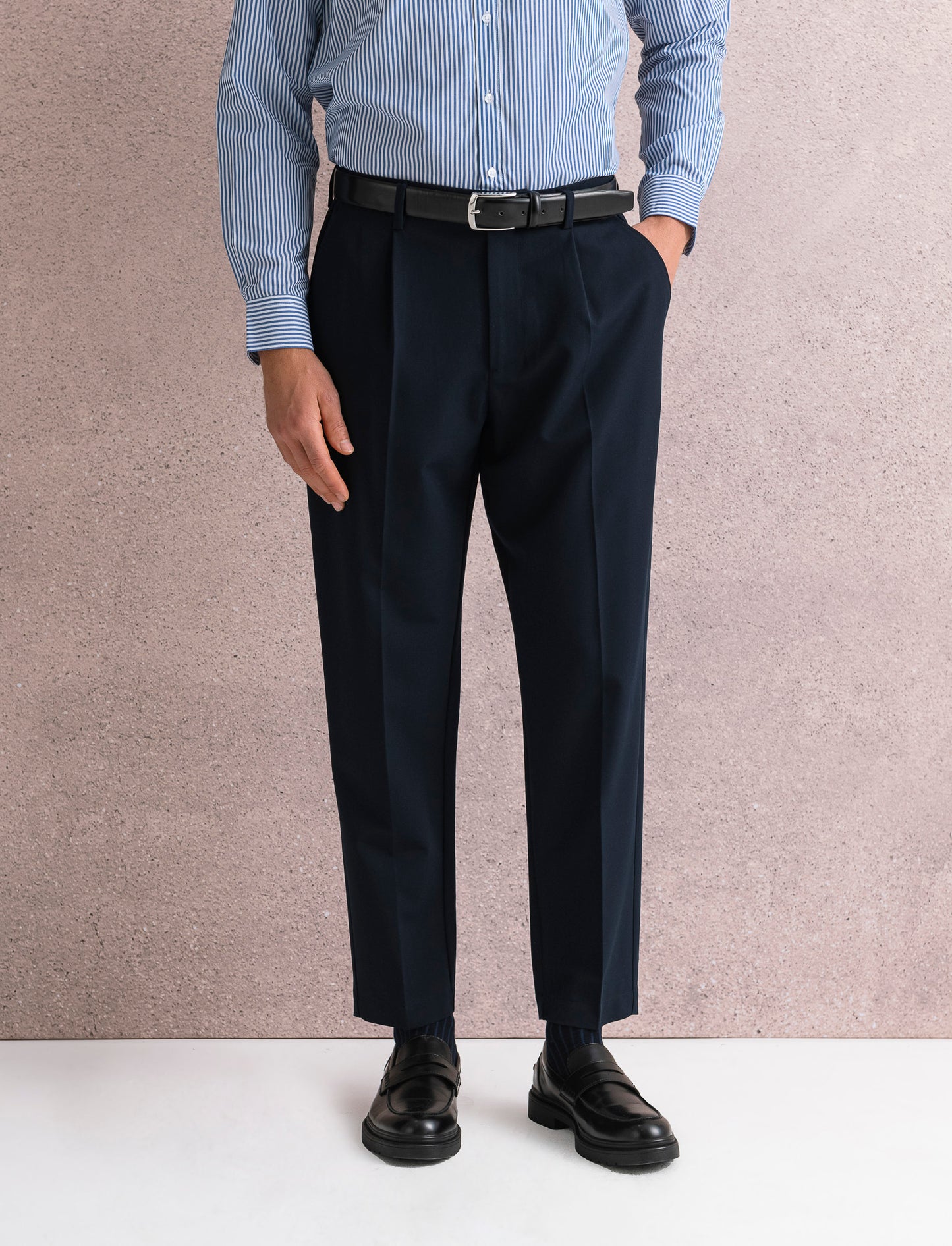 PANTALONI CHINO RELAXED EASY PANT - Blu