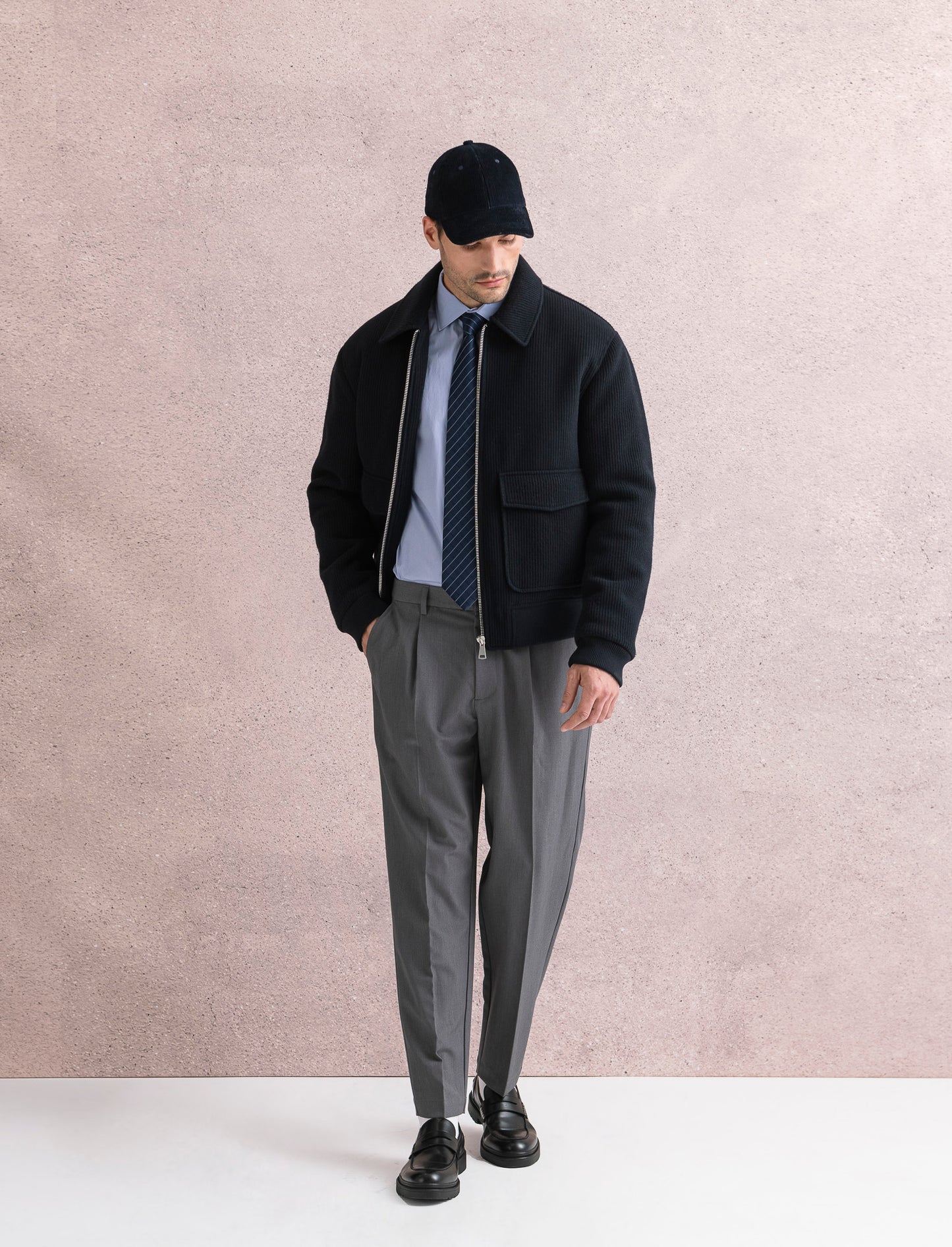 PANTALONI CHINO RELAXED EASY PANT - Grigio mel.