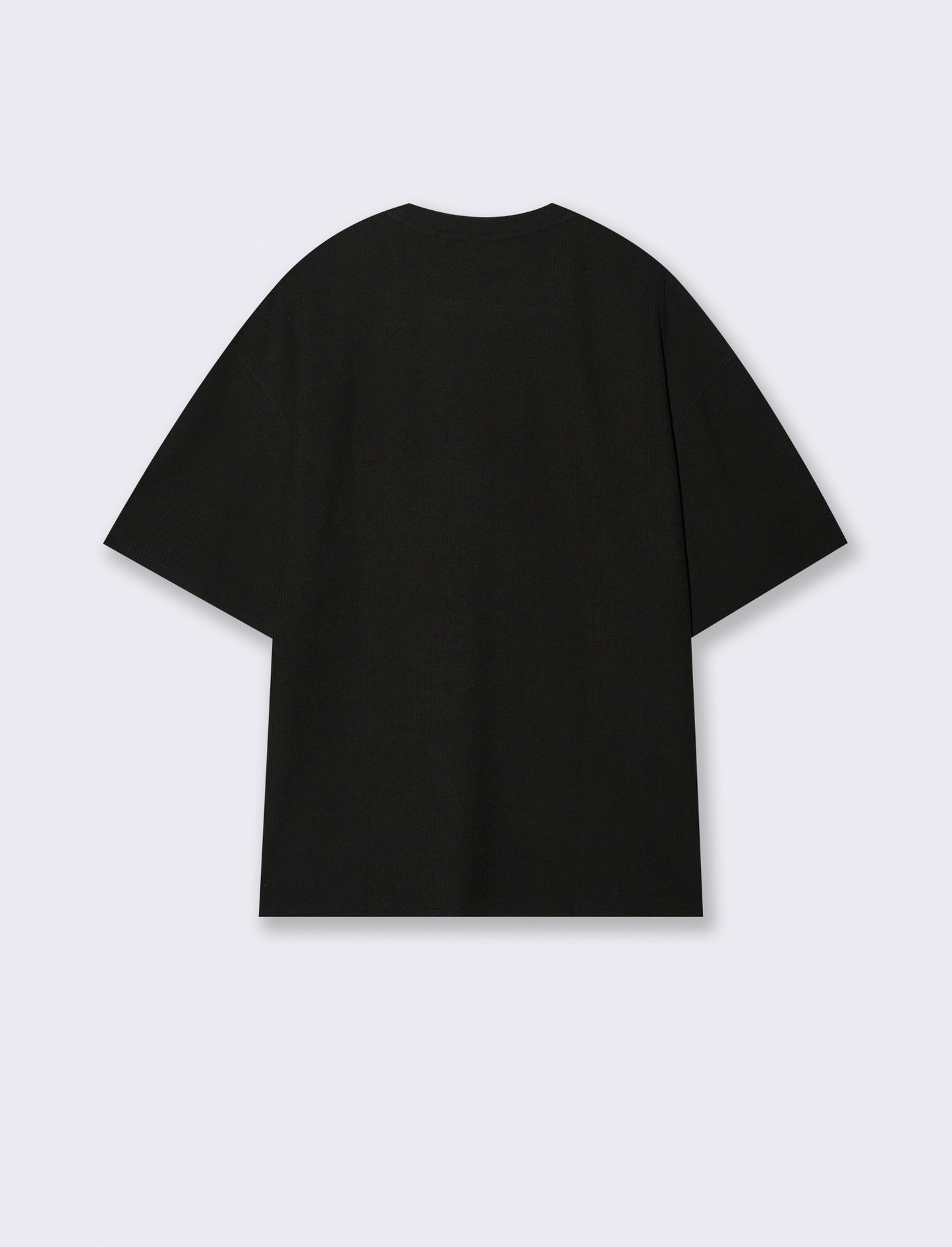 T-SHIRT BOXY FIT EFFETTO MAGLIA - Nero