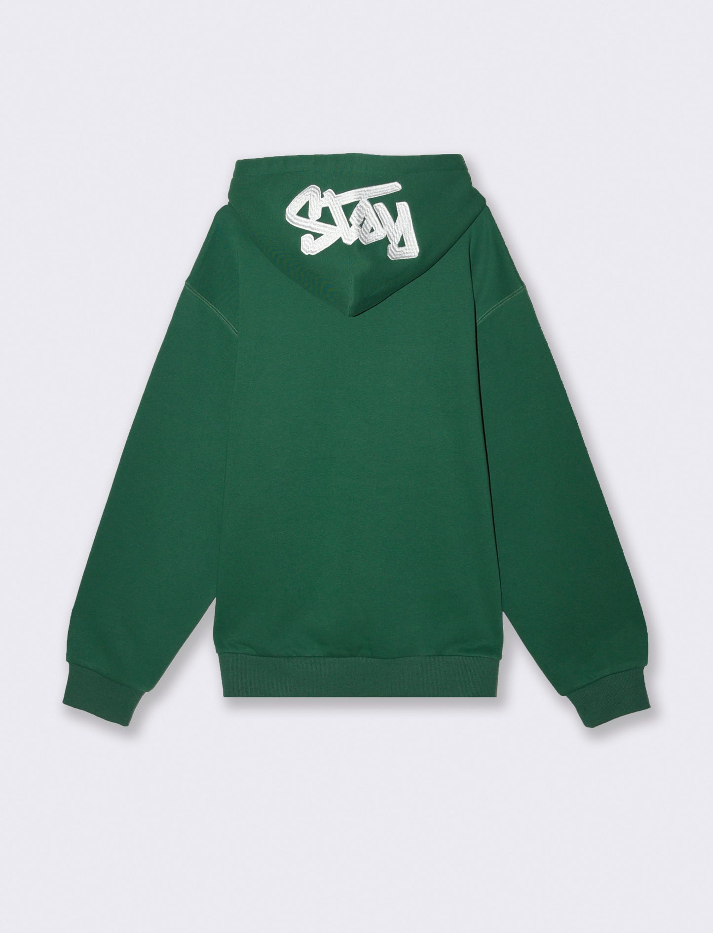 FELPA CON CAPPUCCIO E RICAMO - Verde
