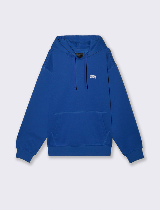 FELPA CON CAPPUCCIO E RICAMO - Bluette