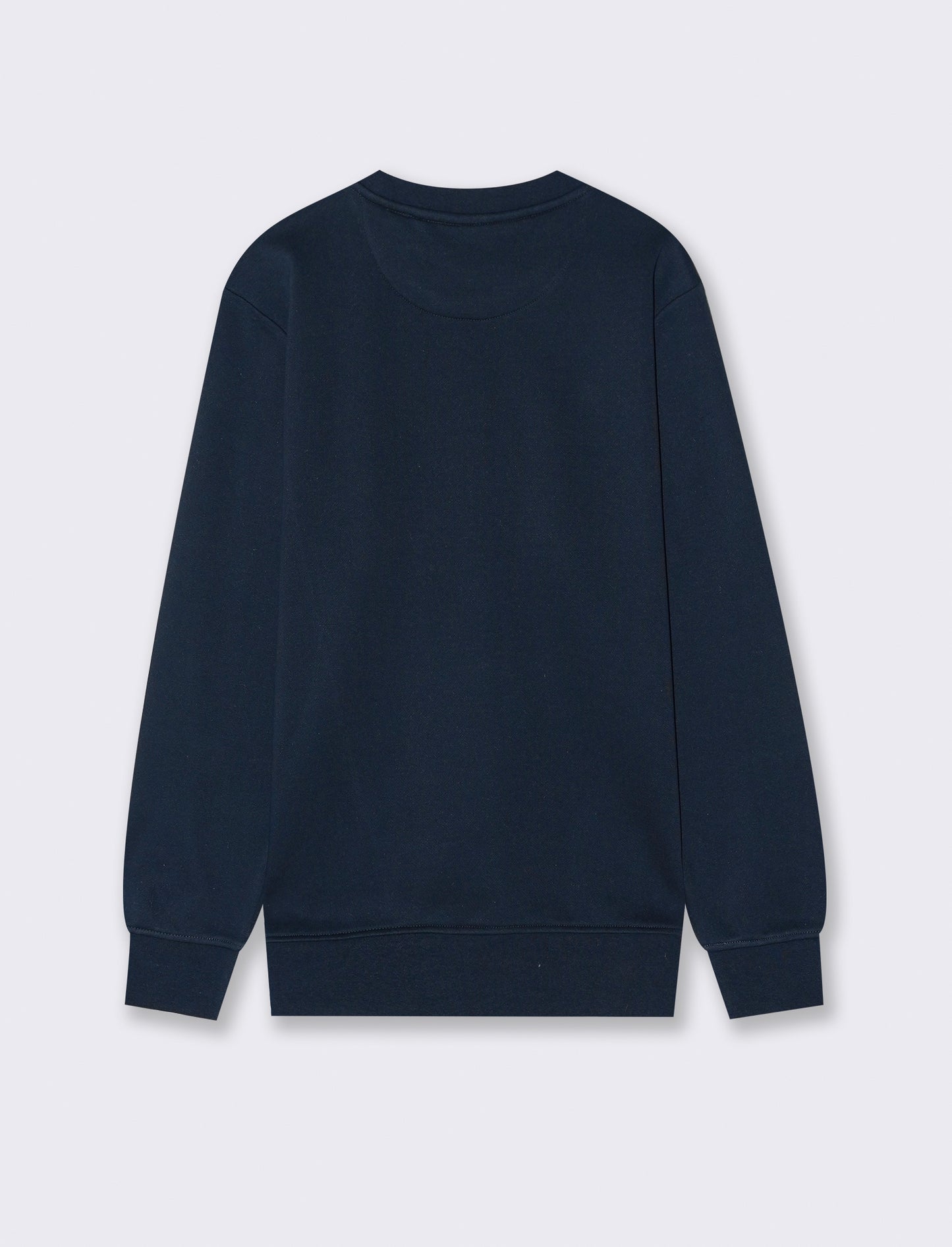 FELPA GIROCOLLO REGULAR FIT CON RICAMO - Blu