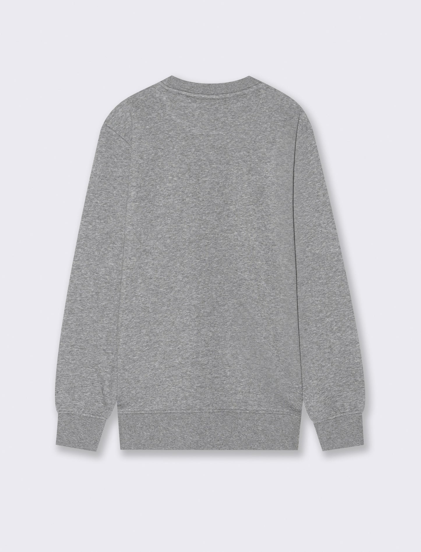 FELPA GIROCOLLO REGULAR FIT CON RICAMO - Grigio mel.