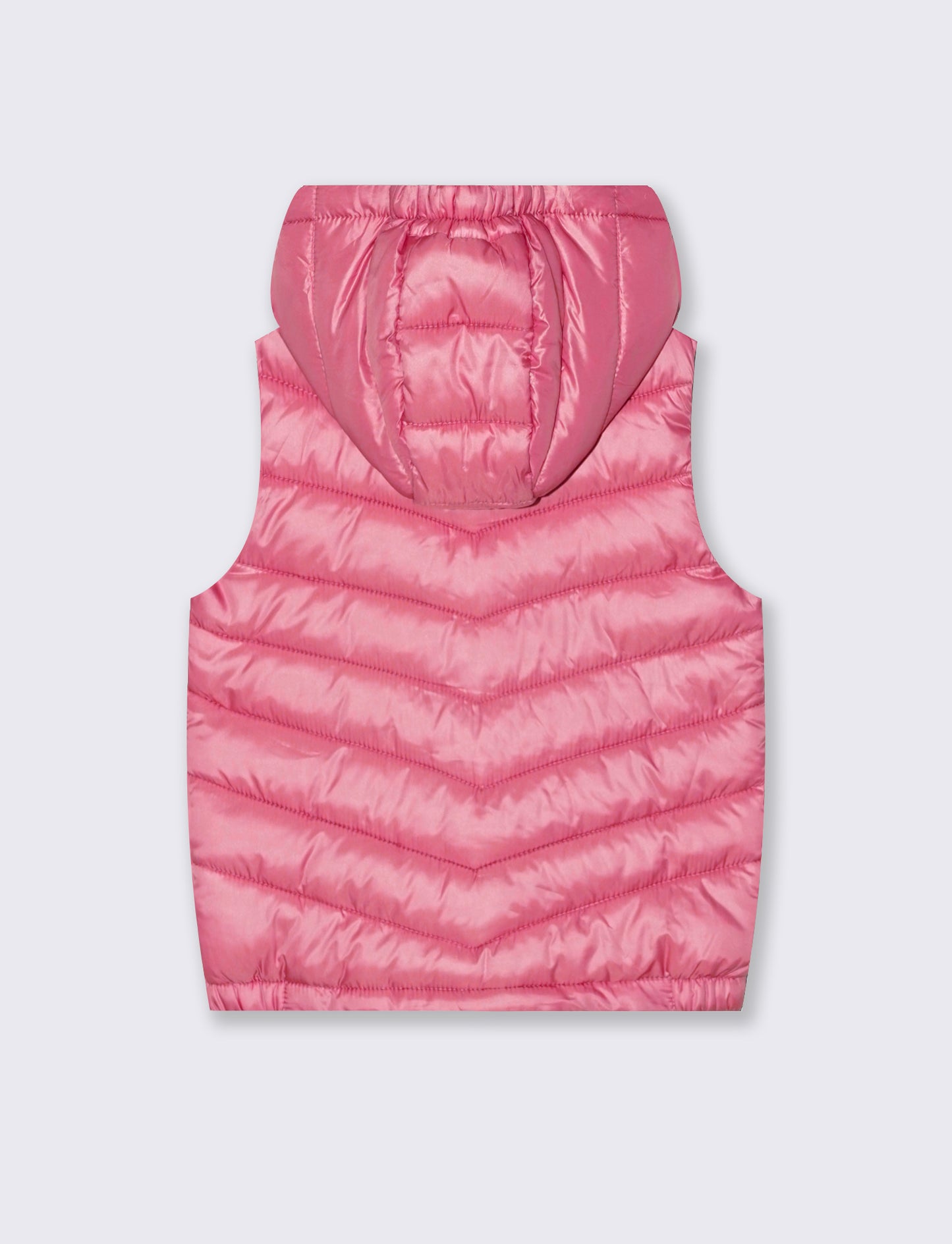 Gilet trapuntato leggero da bambina. - Rosa big bubble