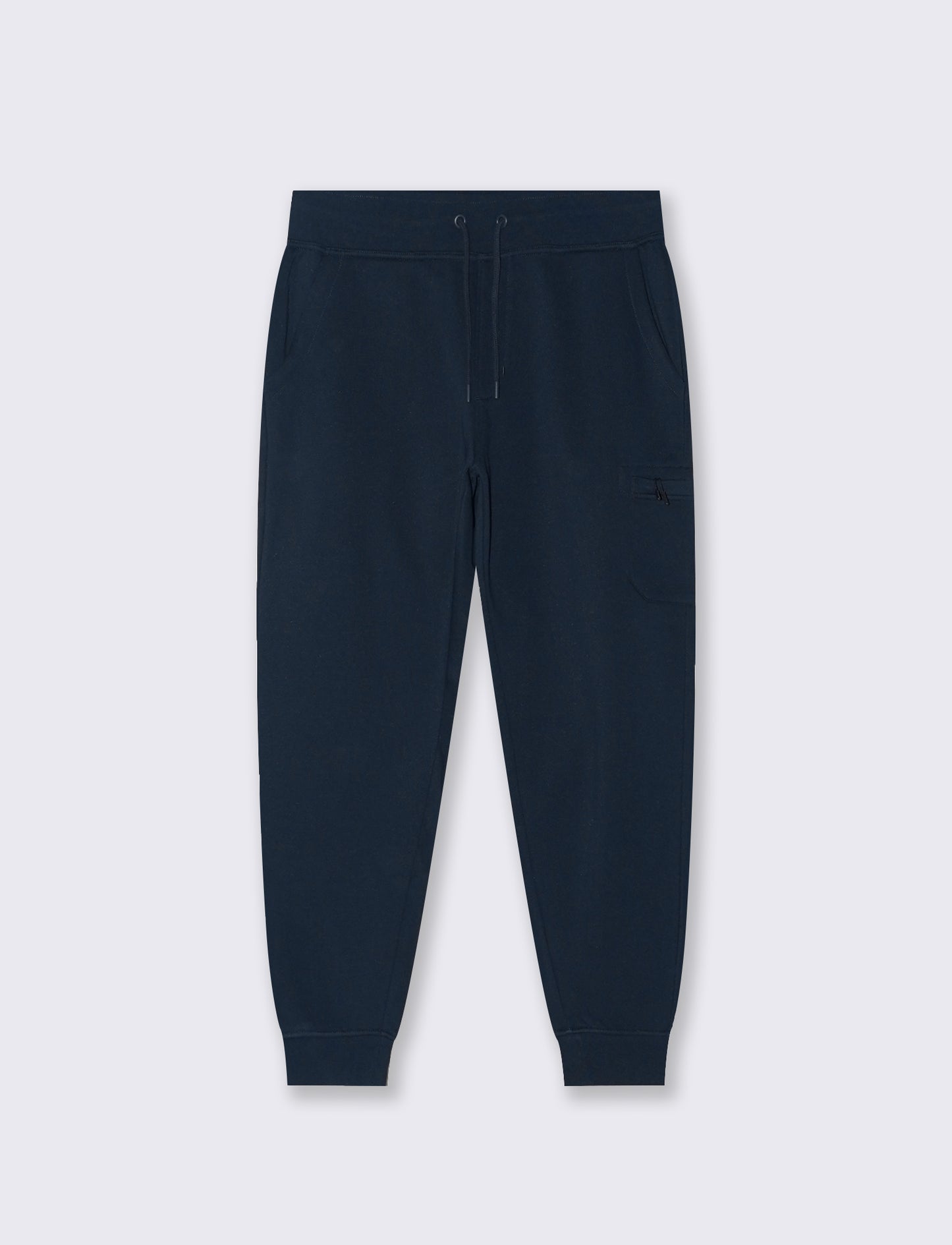 PANTALONI JOGGER  IN FELPA CON TASCA LATERALE - Blu