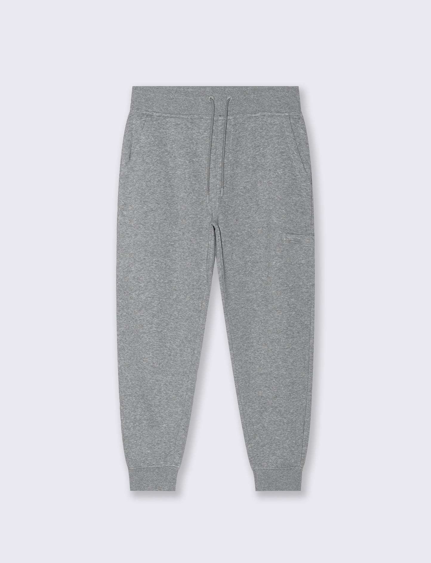 PANTALONI JOGGER  IN FELPA CON TASCA LATERALE - Grigio mel.