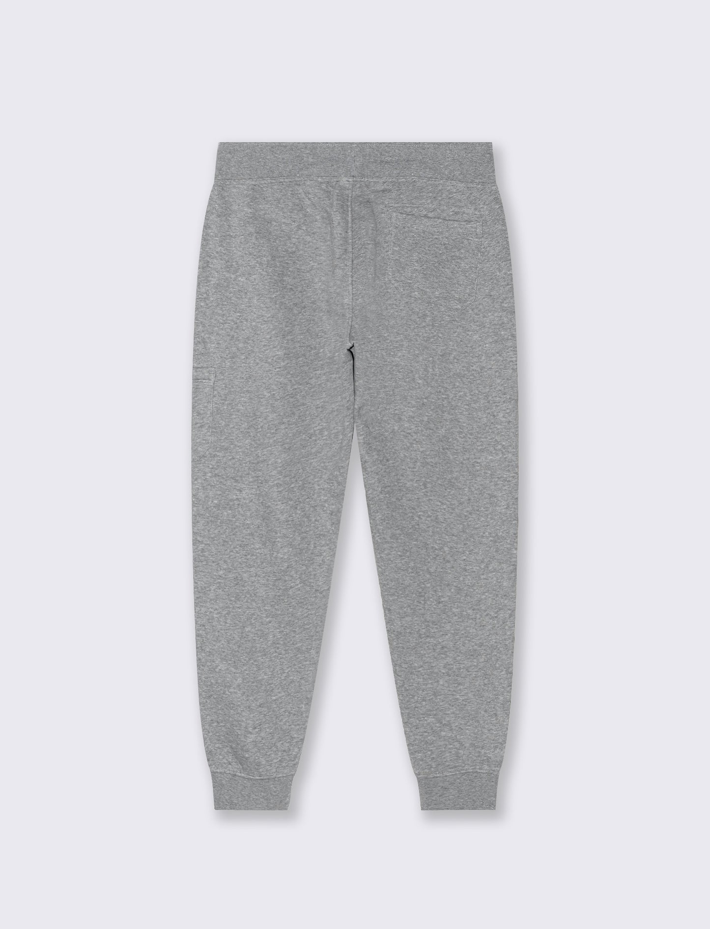 PANTALONI JOGGER  IN FELPA CON TASCA LATERALE - Grigio mel.