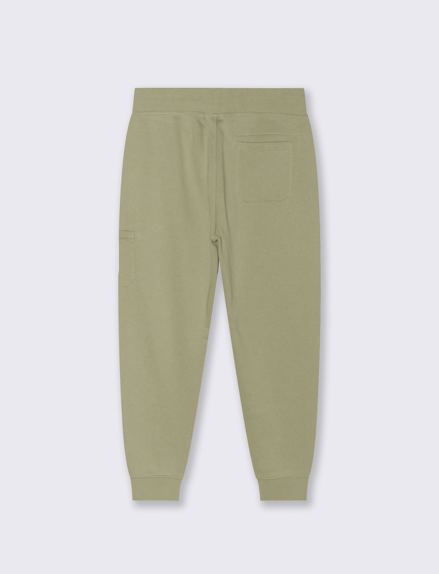 PANTALONI JOGGER  IN FELPA CON TASCA LATERALE - Verde salvia