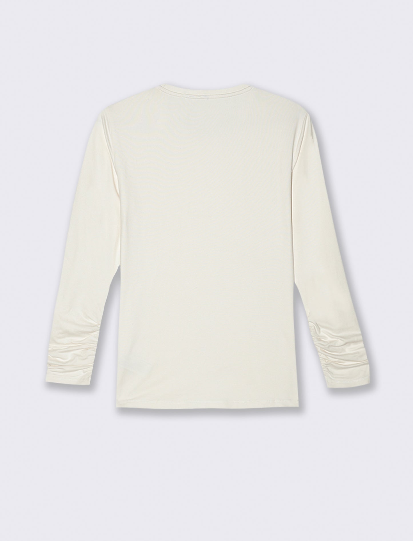 T-SHIRT  BASICA MANICA LUNGA - Avorio
