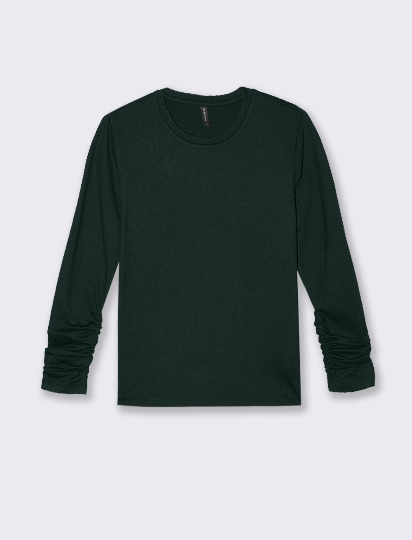 T-SHIRT  BASICA MANICA LUNGA - Verde bosco