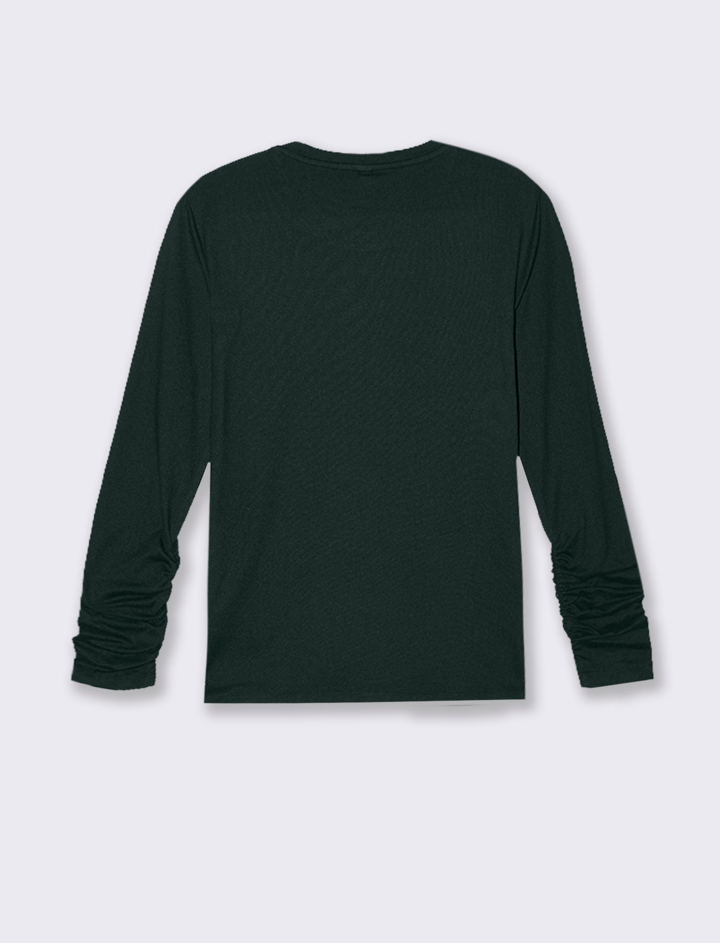 T-SHIRT  BASICA MANICA LUNGA - Verde bosco