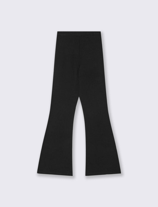 PANTALONE FLARE IN PUNTO MILANO - Nero