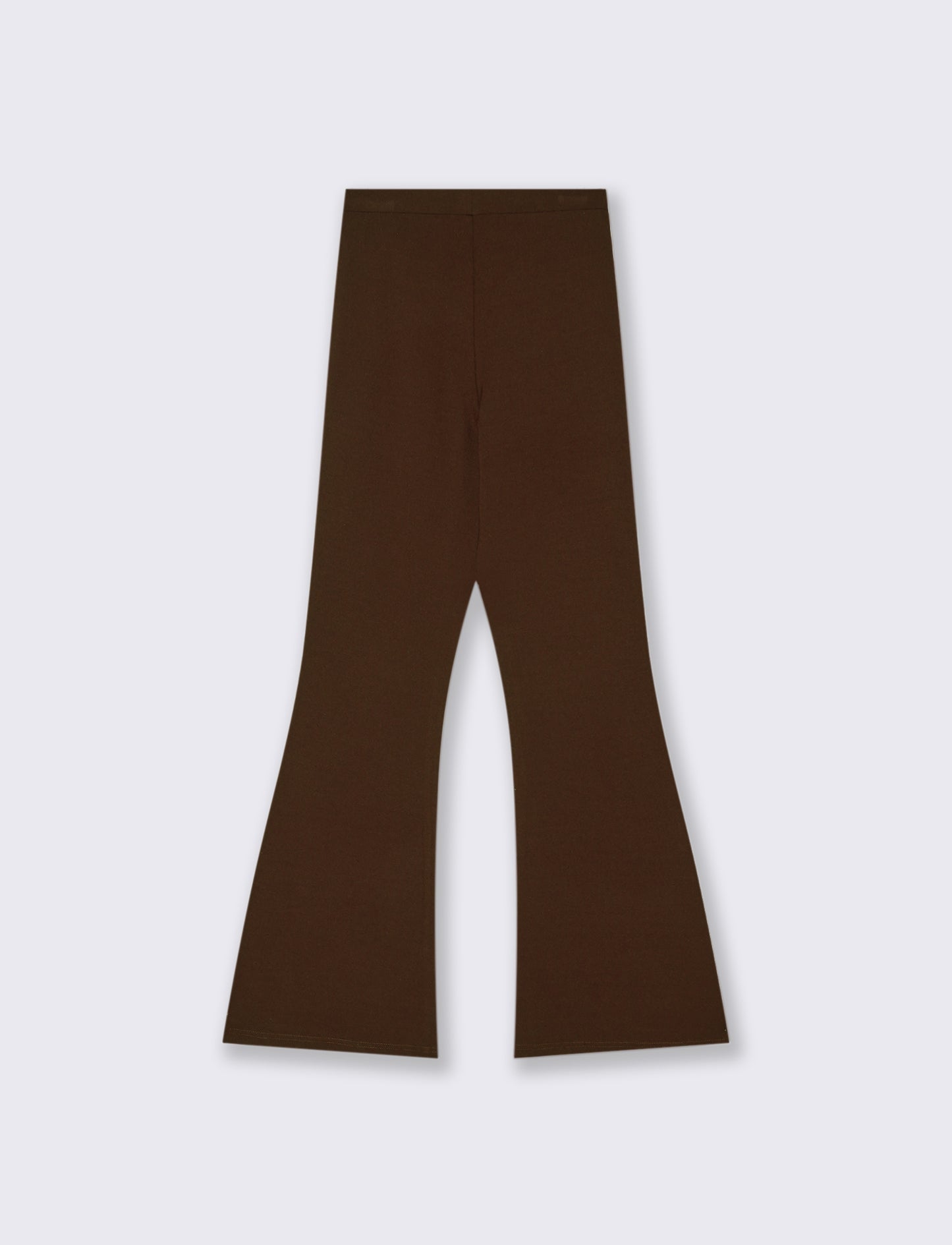 PANTALONE FLARE IN PUNTO MILANO - Marrone tabacco