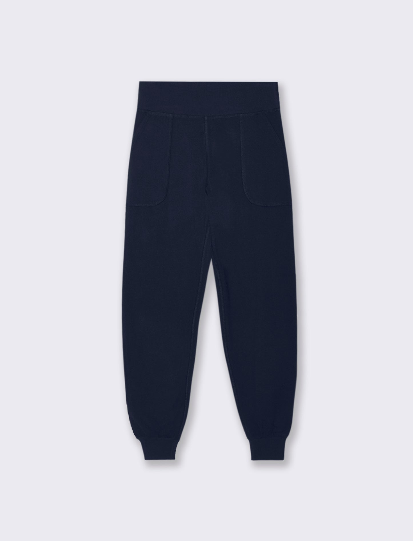PANTALONE JOGGER CON FASCIA ALTA IN  VITA - Blu