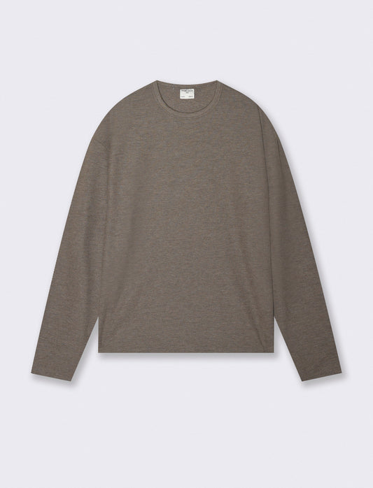 T-SHIRT  IN MICRO WAFFLE  REGULAR FIT - Verde kaki
