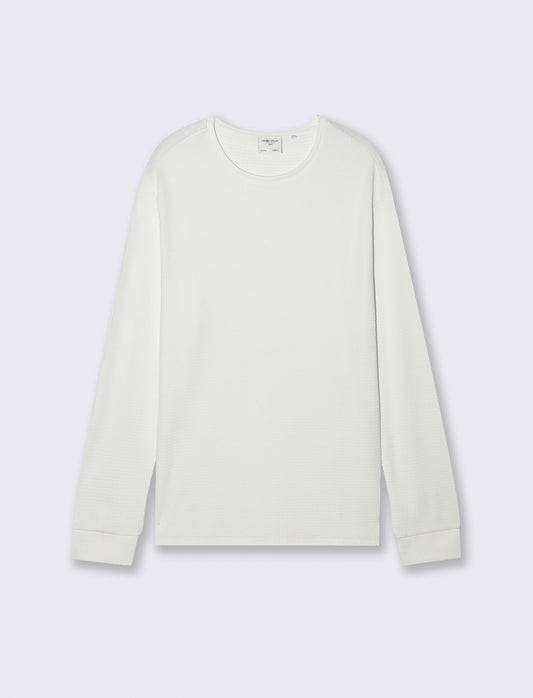 T-SHIRT  IN WAFFLE  SLIM FIT - Bianco