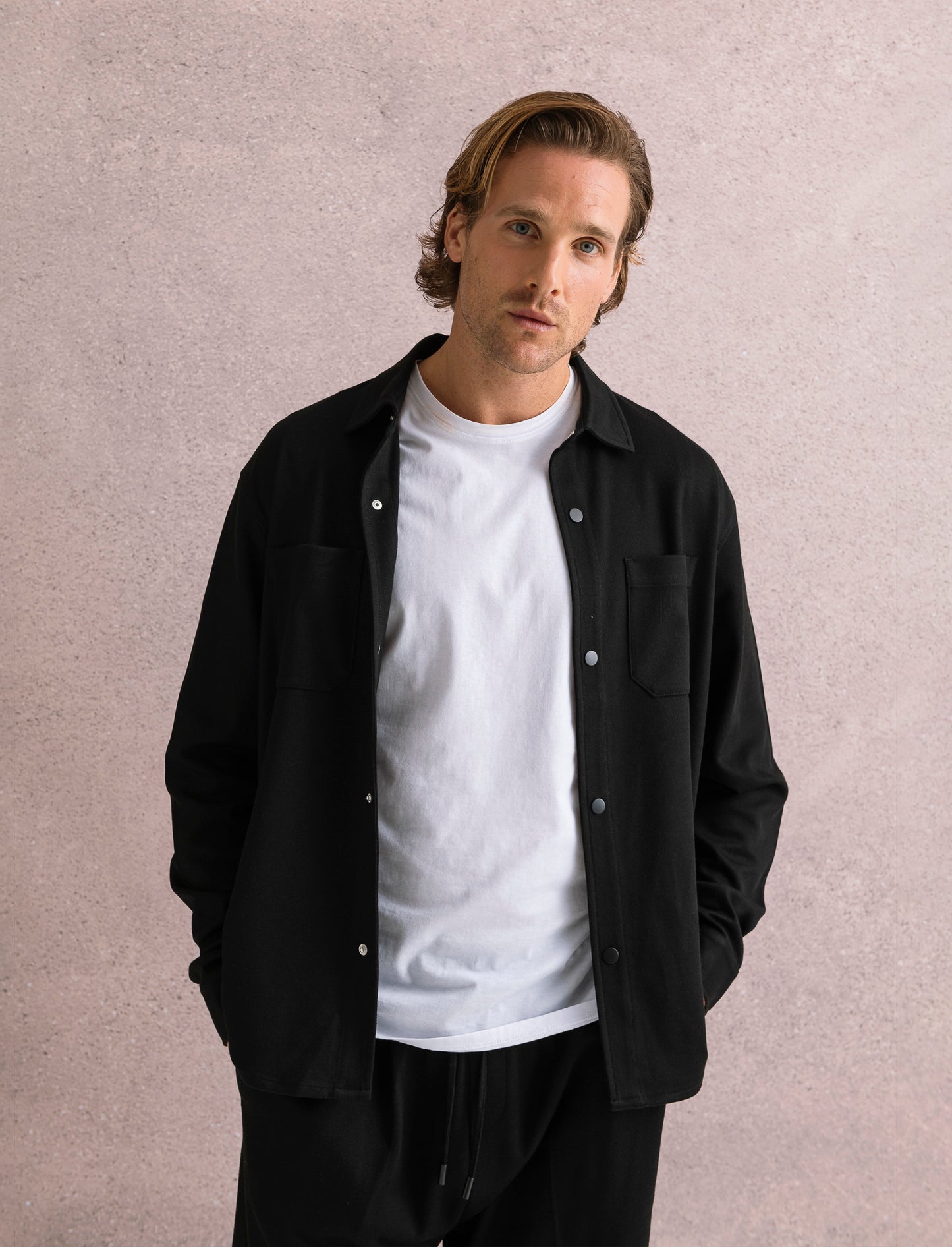 CAMICIA DA COMPLETO LAVORAZIONE JACQUARD - Nero