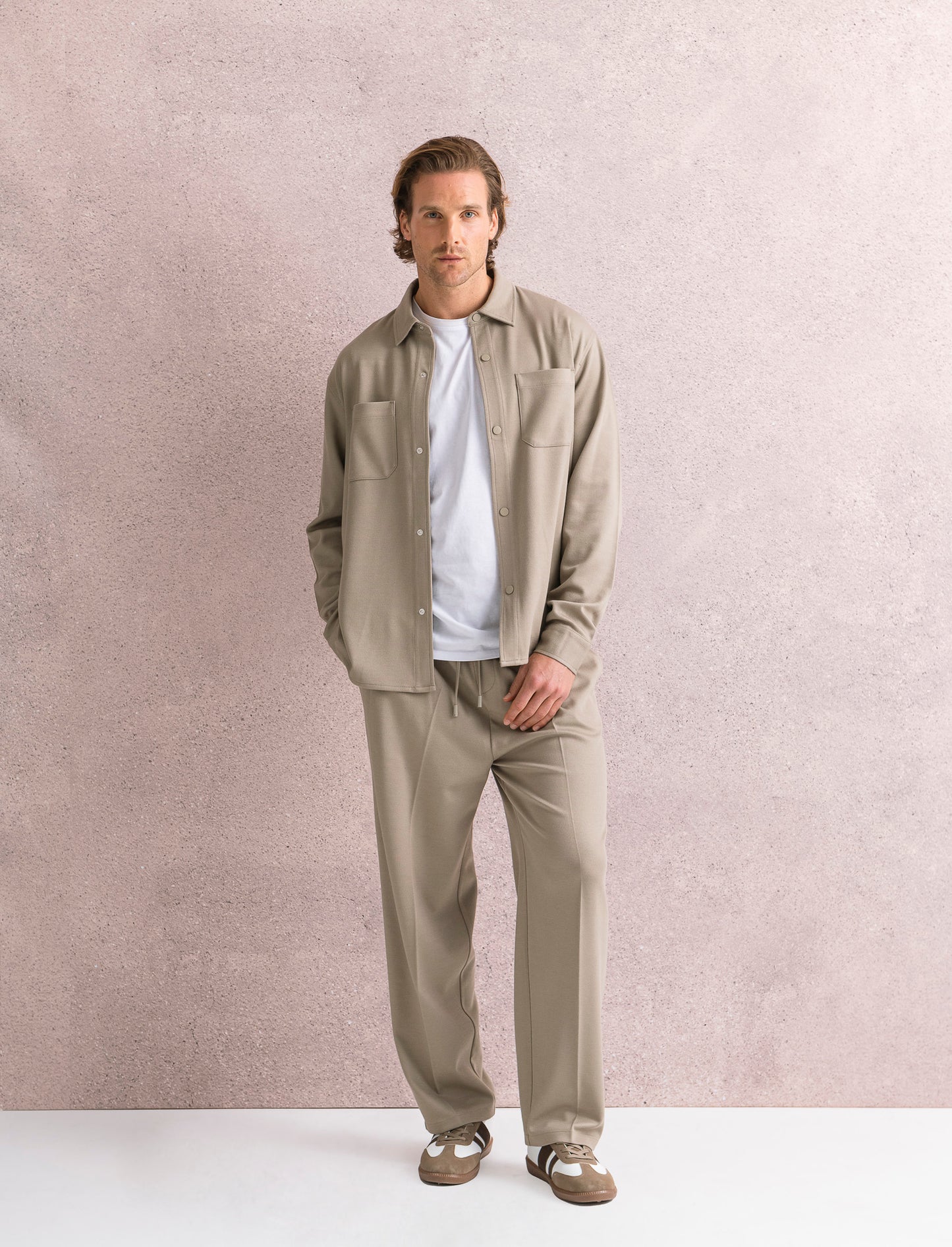 CAMICIA DA COMPLETO LAVORAZIONE JACQUARD - Beige