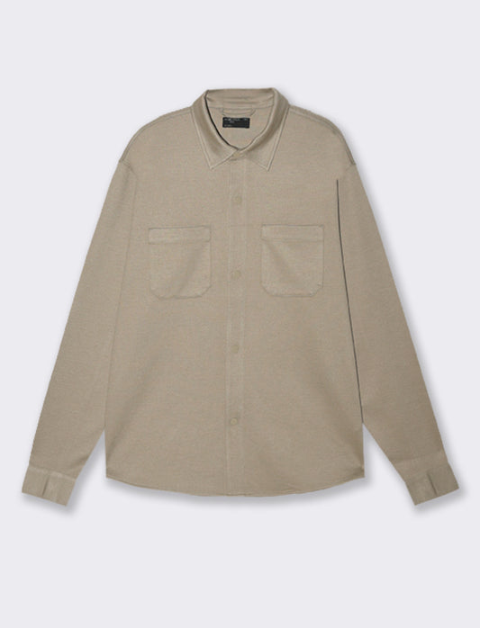 CAMICIA DA COMPLETO LAVORAZIONE JACQUARD - Beige