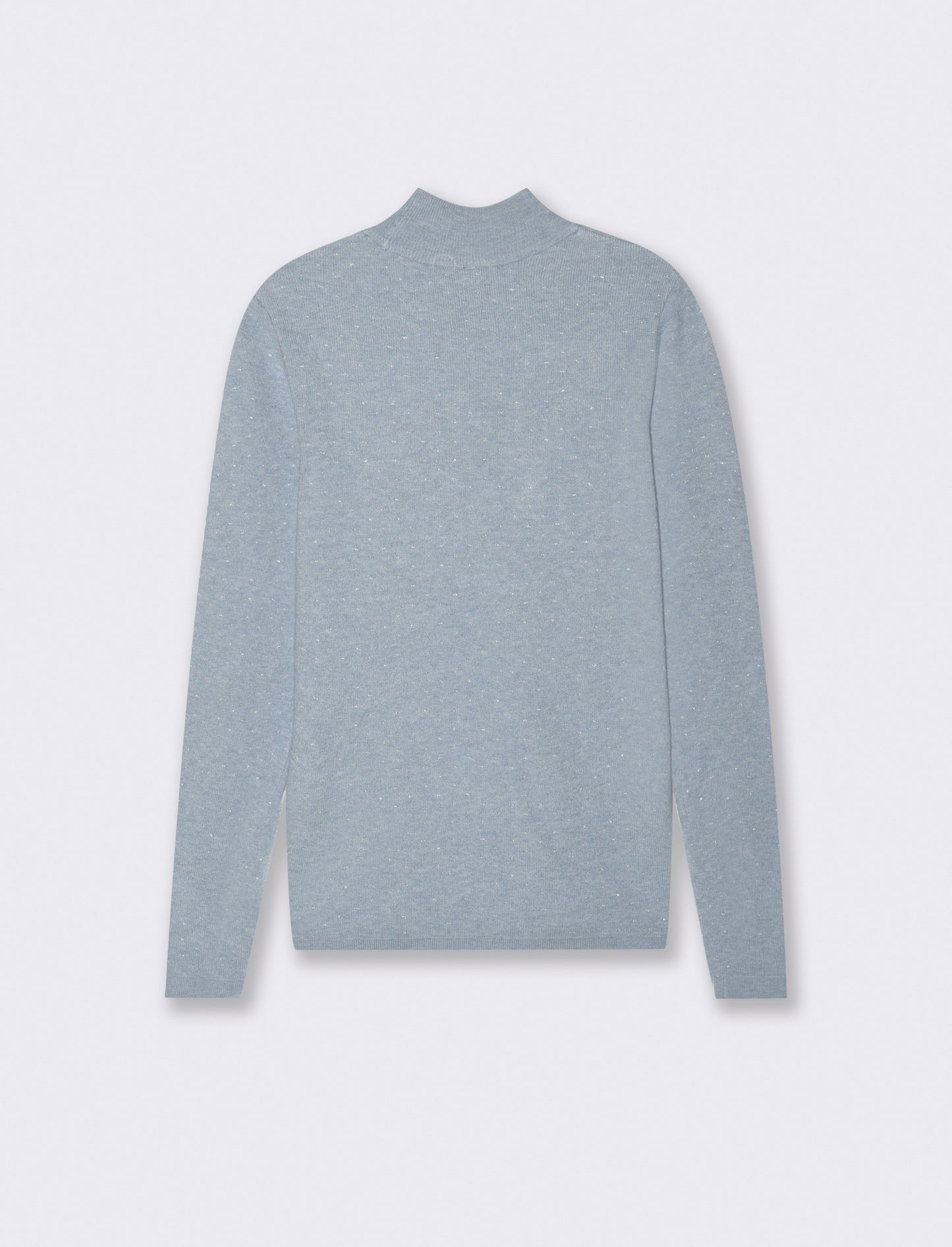 PULLOVER A COLLO ALTO - Celeste