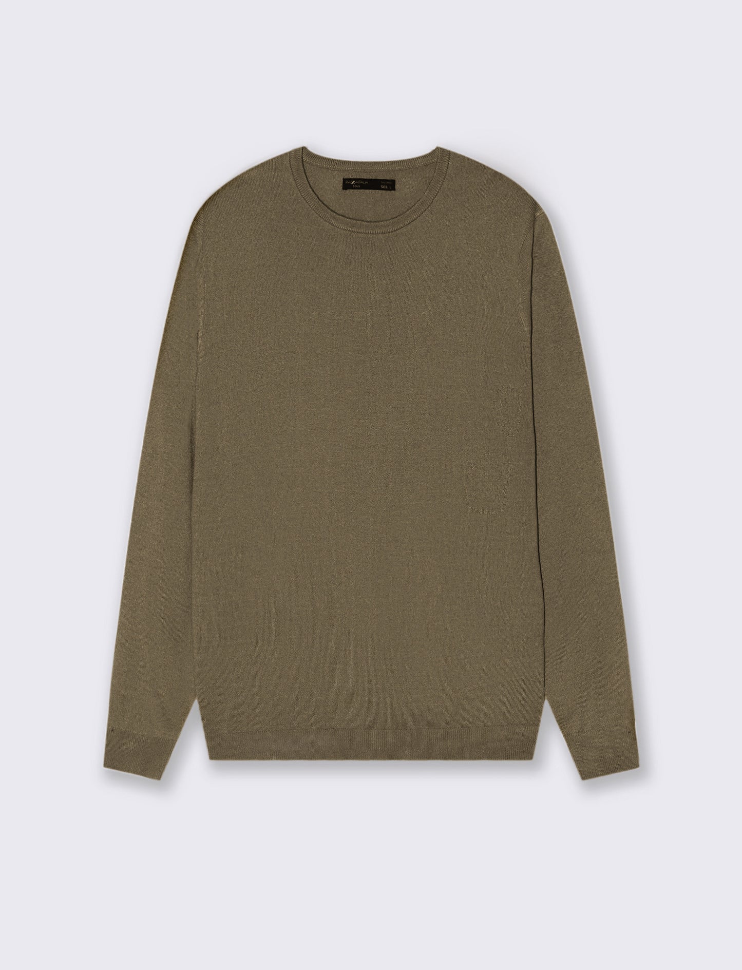 MAGLIA BASIC GIROCOLLO - Verde oliva