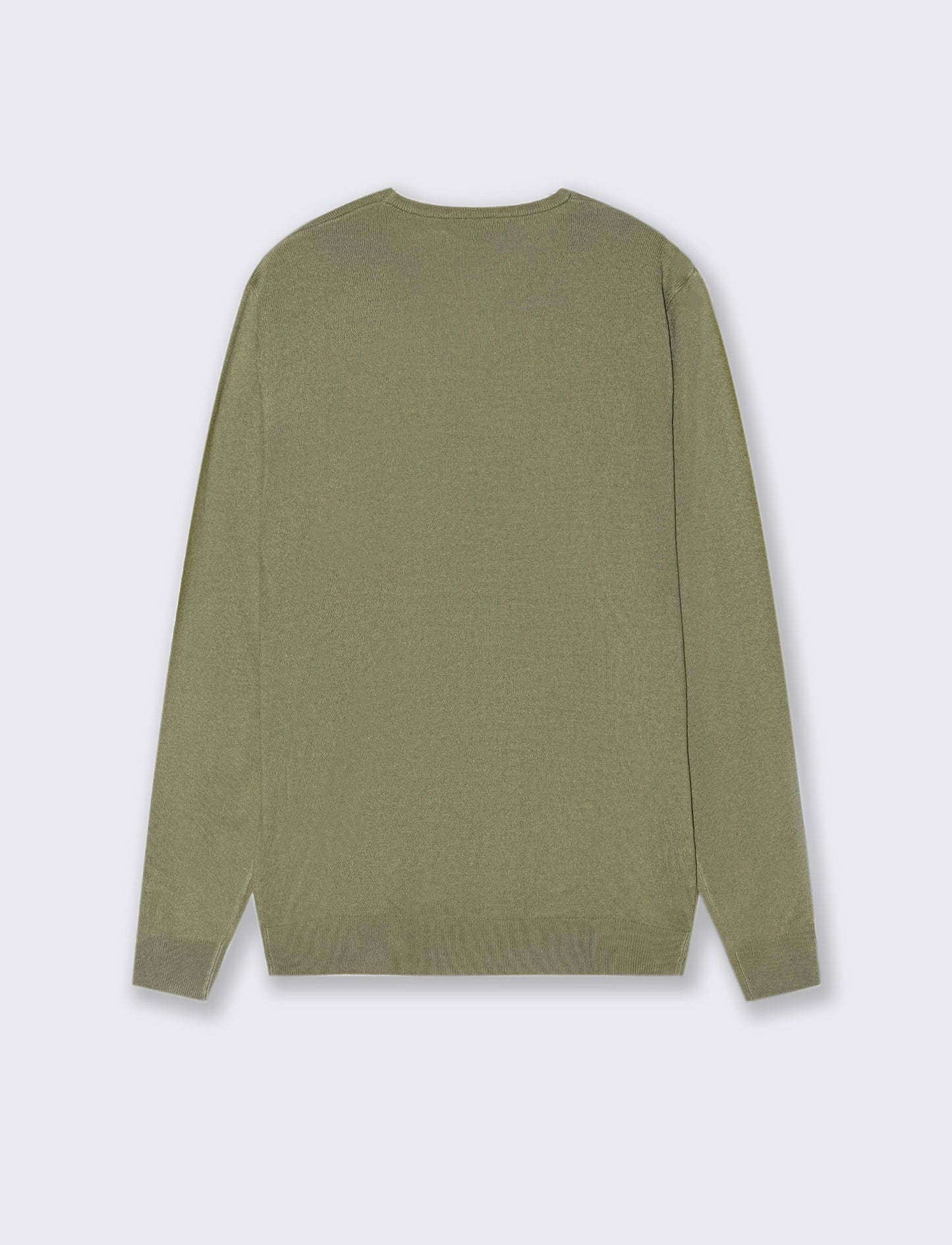 MAGLIA BASIC GIROCOLLO - Verde salvia